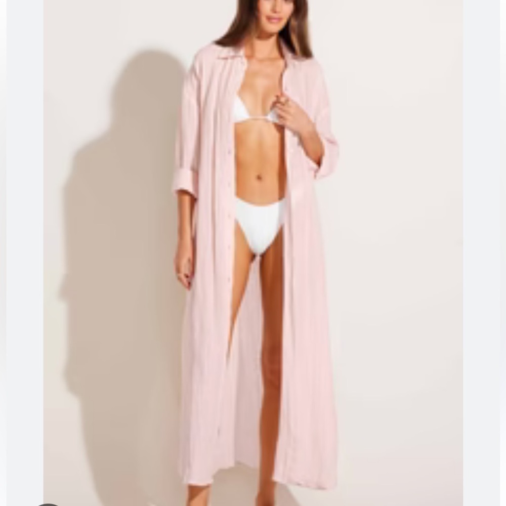 Vitamin A Pink Long Shirt Dress